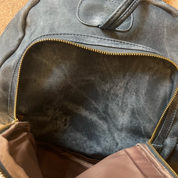 Blue book bag with matching pouch wristlet - Picture 4 of 7